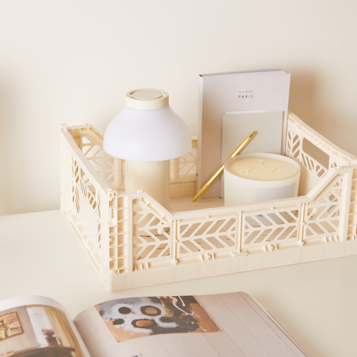 HAY Medium Colour Crate Off White END. (US)