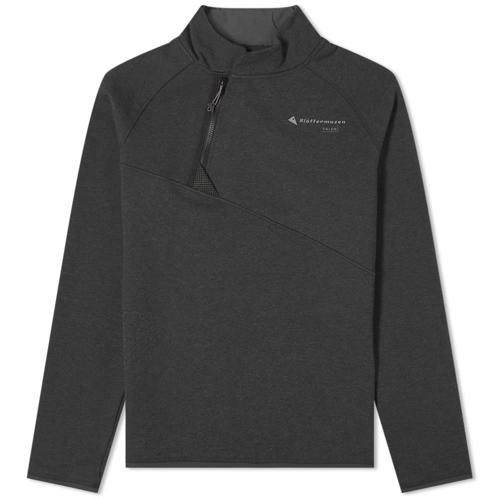 Kl ttermusen Falen Asymmetric Quarter Zip Fleece Black END kl-ttermusen-falen-asymmetric-quarter-zip-fleece-black-end