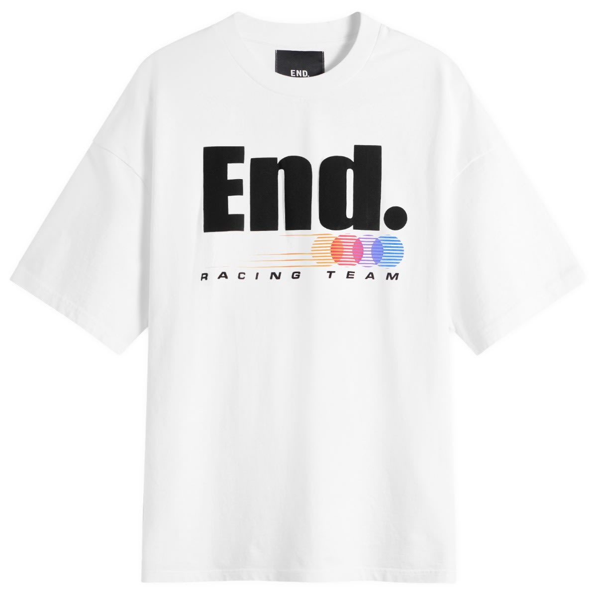 END. Race Team T-Shirt in White, Size X-Small 