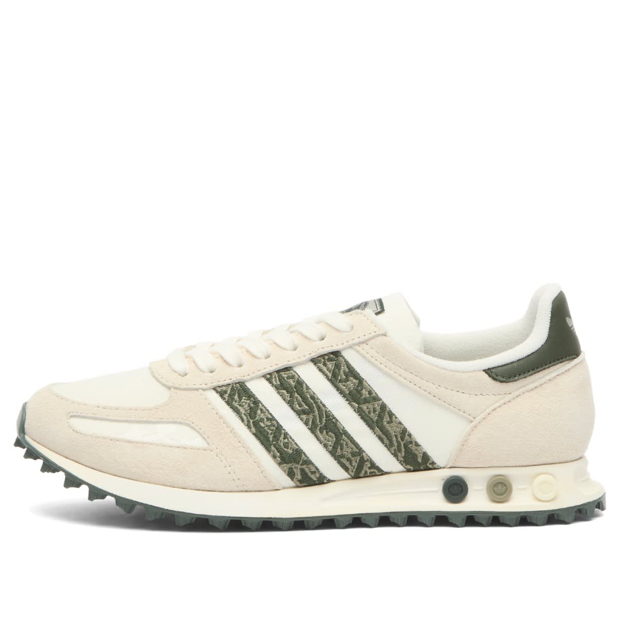 END. x Adidas x Labrum LA Trainer Sneaker Off White/Shadow Green/Silver Pebble