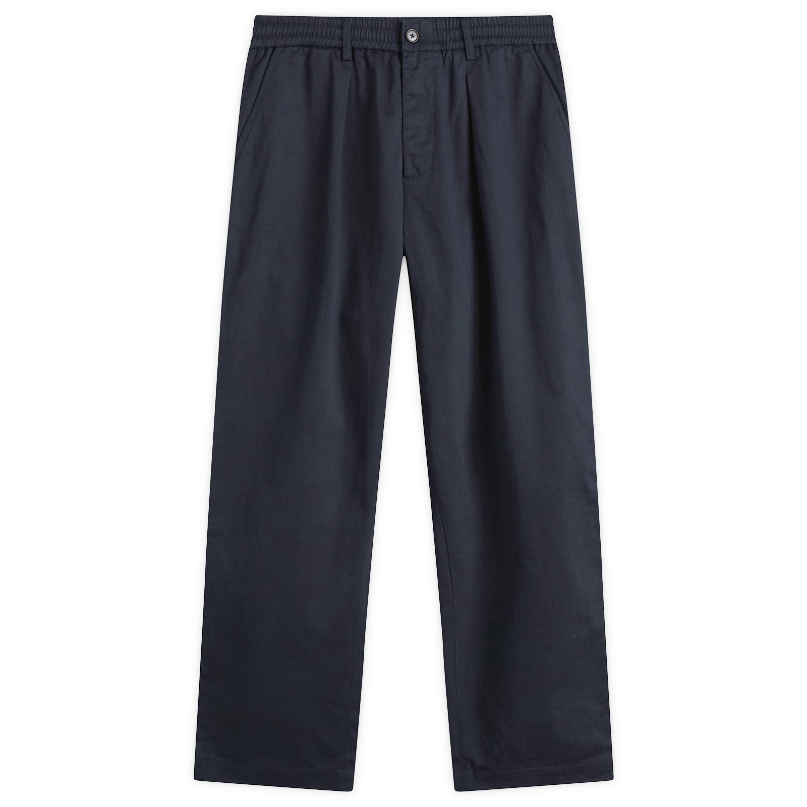 Universal Works Men's Navy Pleated Track Pant