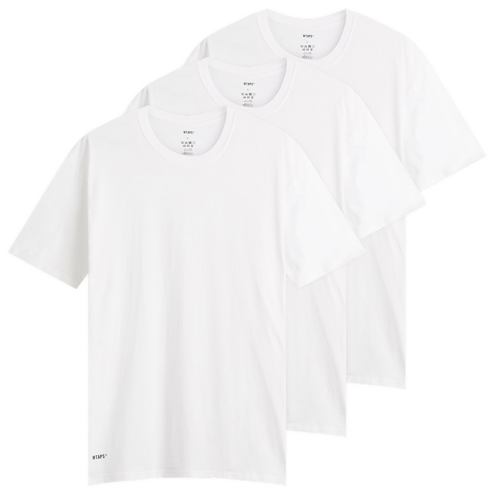 WTAPS Men's 01 Skivvies 3-Pack T-Shirt White - Curated Menswear