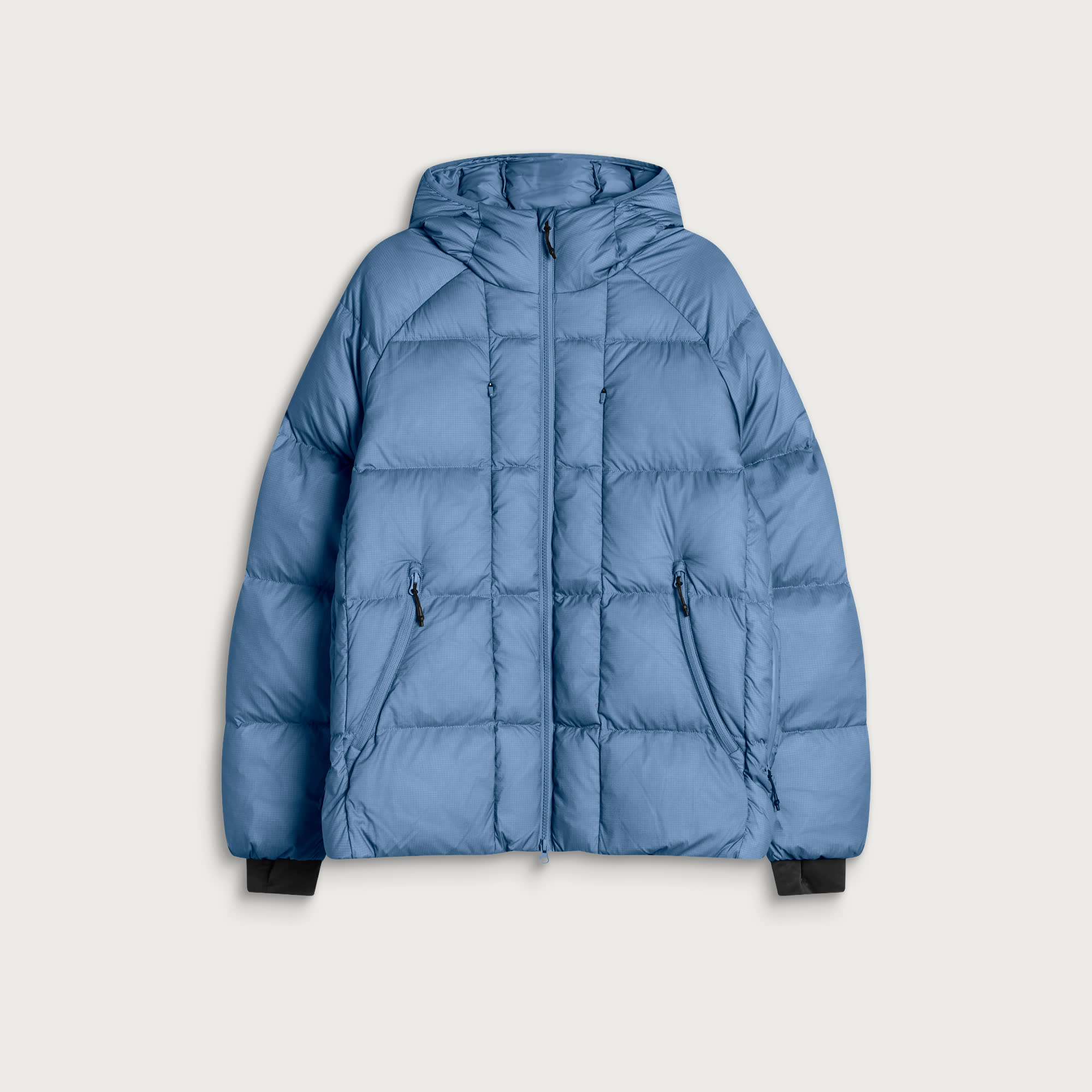 Hiking Patrol Men's Horizon 800FP Hooded Down Jacket Slate Blue