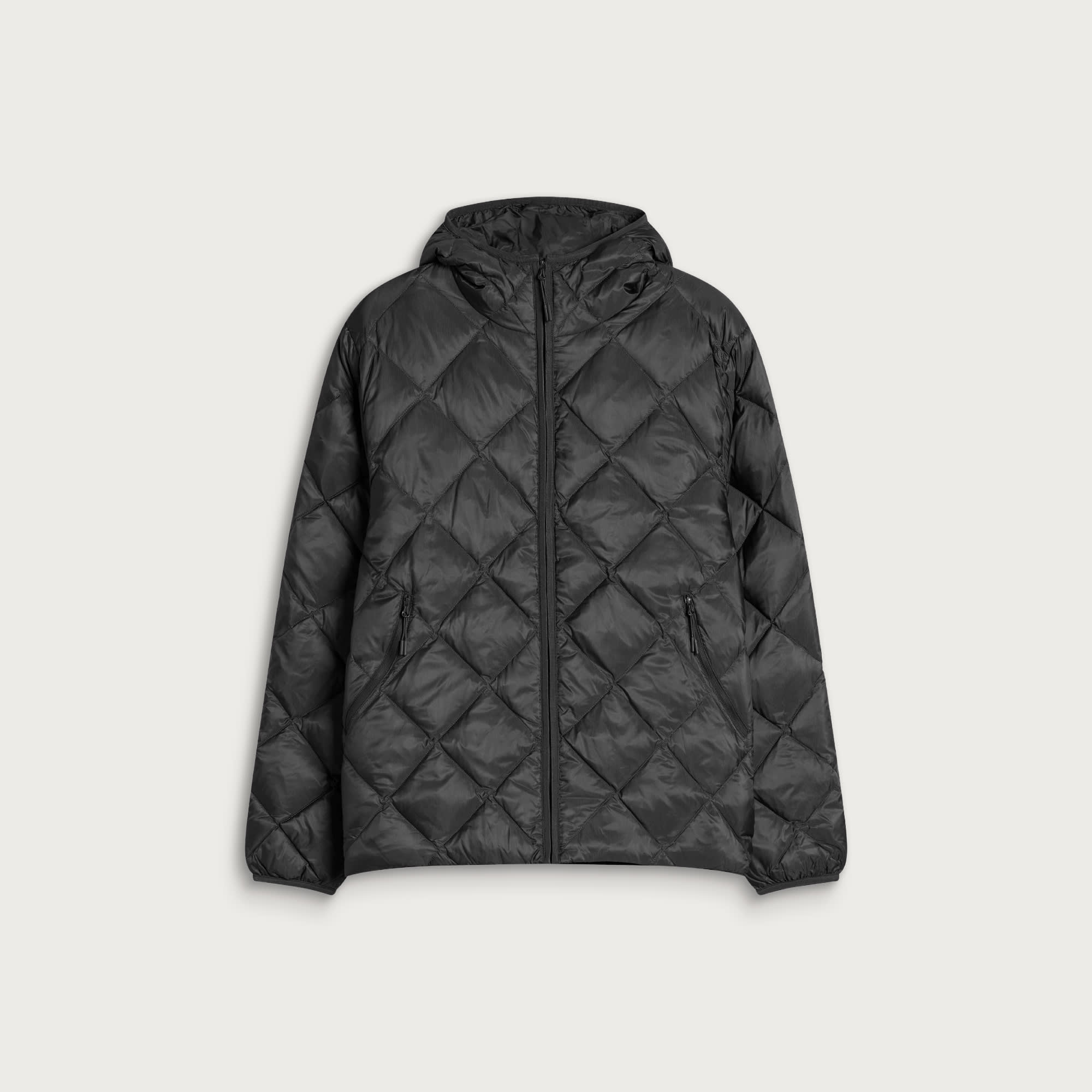 Hiking Patrol Men's Base LT Down Hooded Jacket Charcoal Black