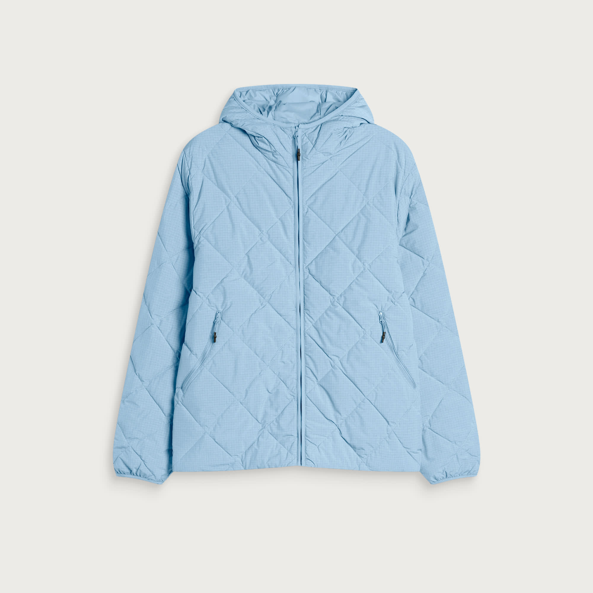 Hiking Patrol Men's Base Grid LT Down Hooded Jacket Blue