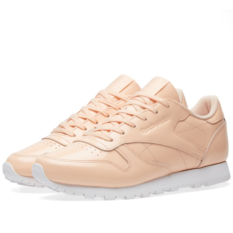 Dust Desert amp; White Patent W Classic END Leather Reebok xvAzCW