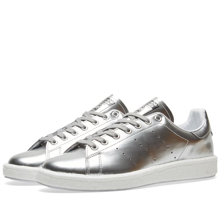 Adidas Women's Stan Smith Boost W (Silver & White) | END. Adidas Women's Stan Smith Boost W Silver & White 1