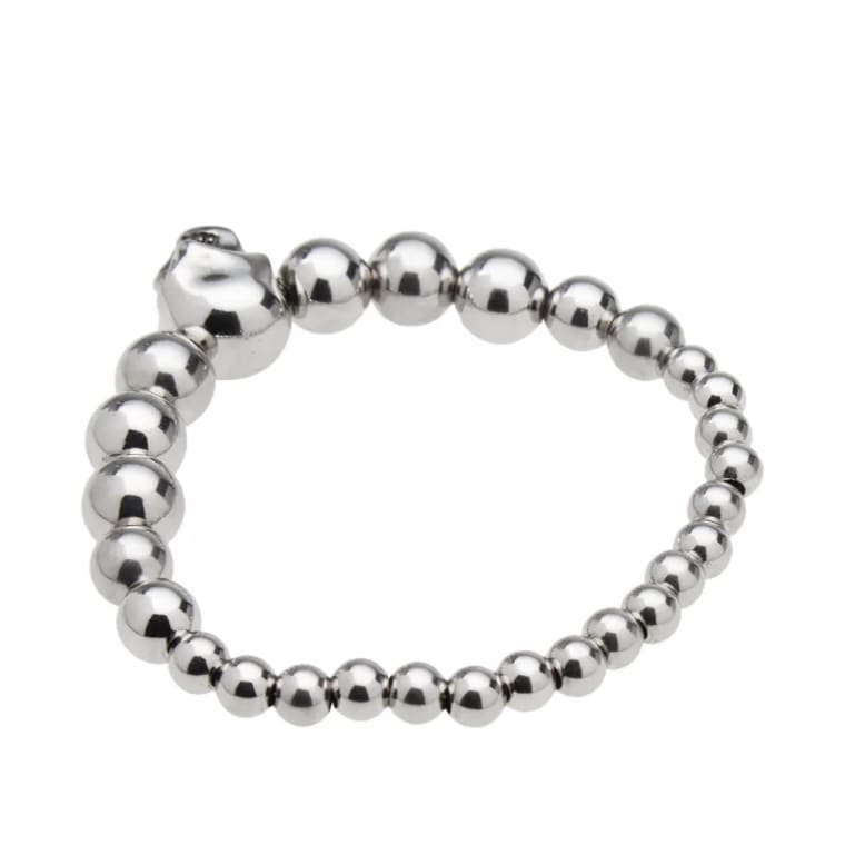 Alexander Mcqueen Skull Bead Bracelet Silver End Alexander Mcqueen Skull Bead Bracelet Silver 3