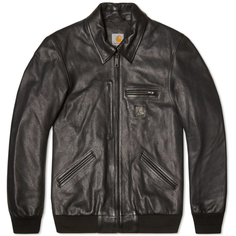 Carhartt Detroit Leather Jacket Black End Carhartt Detroit Leather Jacket Black 1