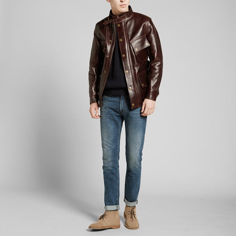 Barbour International X Triumph Perfo Leather Jacket Cordovan End Barbour International X Triumph Perfo Leather Jacket Cordovan 1