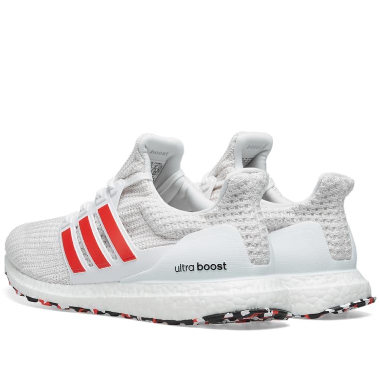 Adidas Ultra Boost (White, Active Red & Chalk) | END.