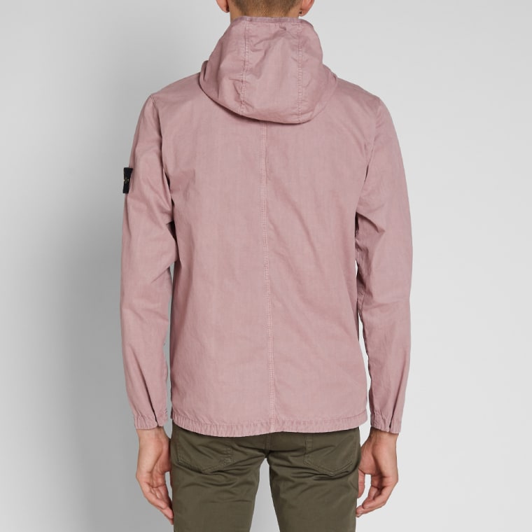 Stone island garment dyed hooded zip shirt Clearance