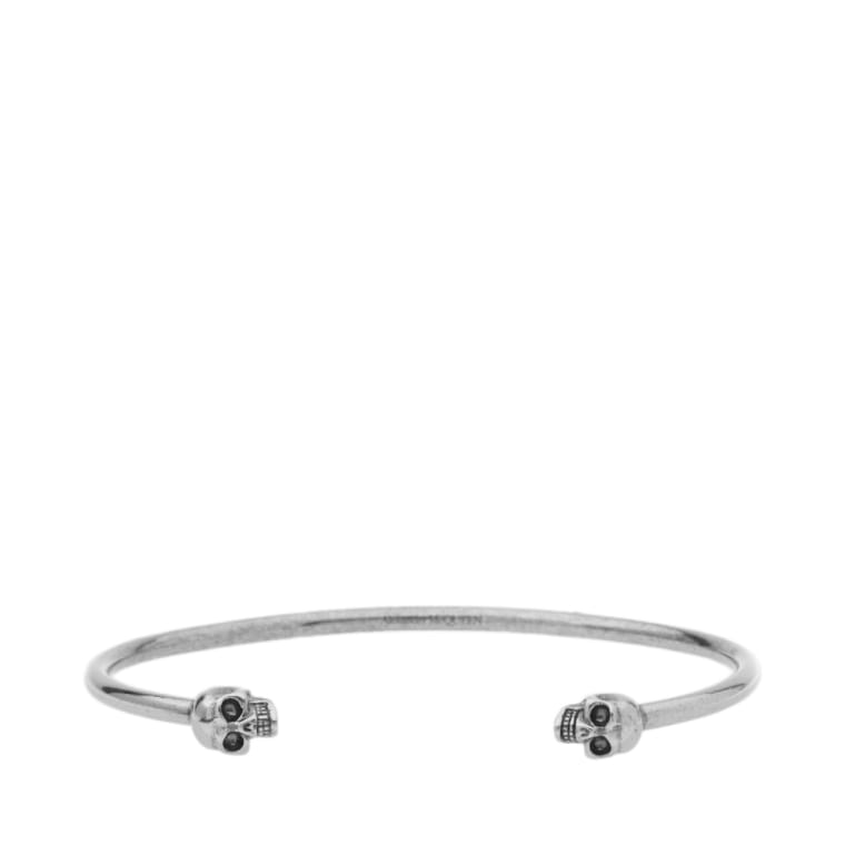 Alexander Mcqueen Thin Twin Skull Bracelet Silver End Alexander Mcqueen Thin Twin Skull Bracelet Silver 1