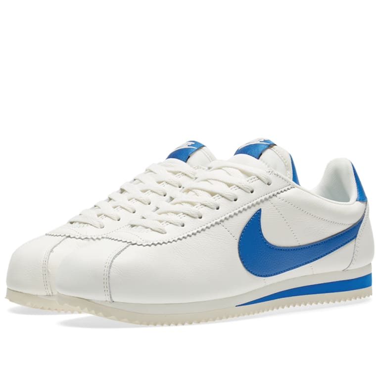 Nike Classic Cortez Leather SE (Sail & Blue Jay) | END.