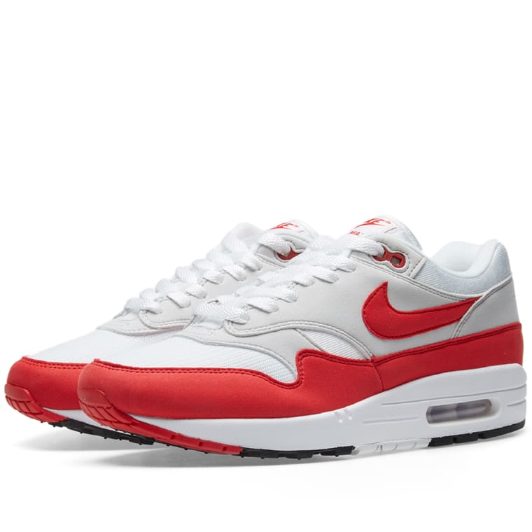 Nike Air Max 1 OG (White, University Red & Grey) | END. Nike Air Max 1 OG White, University Red & Grey 1