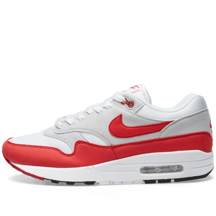 Nike Air Max 1 OG (White, University Red & Grey) | END. Nike Air Max 1 OG White, University Red & Grey 2