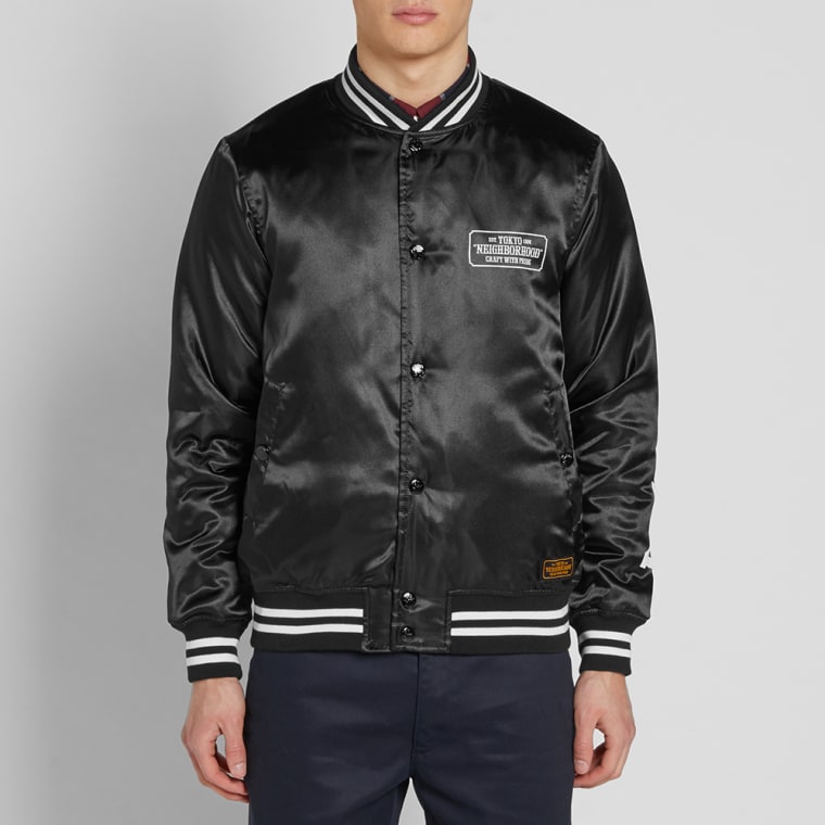 Neighborhood Baseball Jacket Black