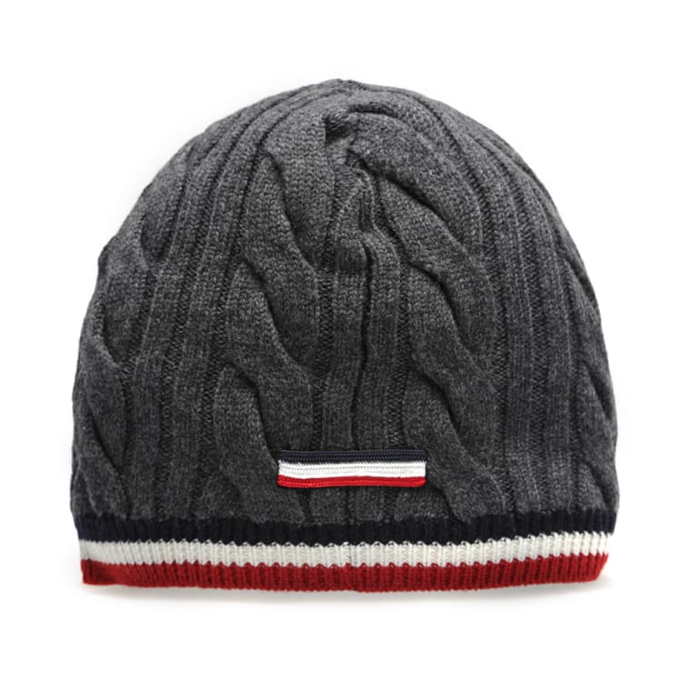 moncler cable knit beanie grey moncler cable knit beanie grey