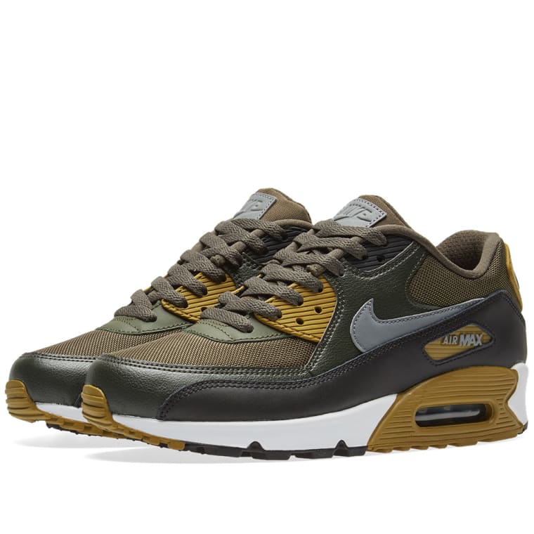 Nike Air Max 90 Essential (Cargo Khaki, Cool Grey & Black) | END.