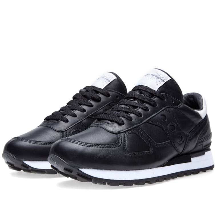 Saucony black leather shoes Clearance