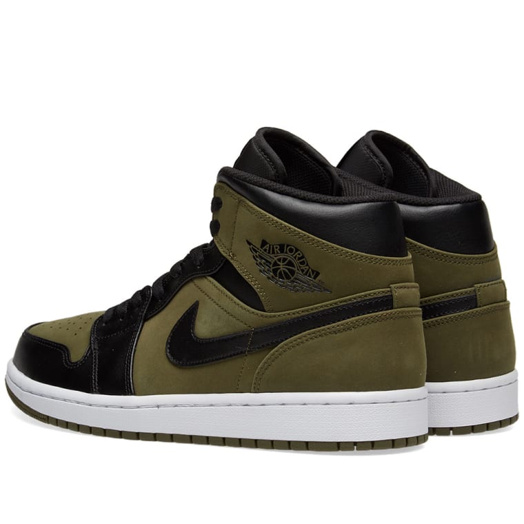 air jordan 1 retro mid olive canvas