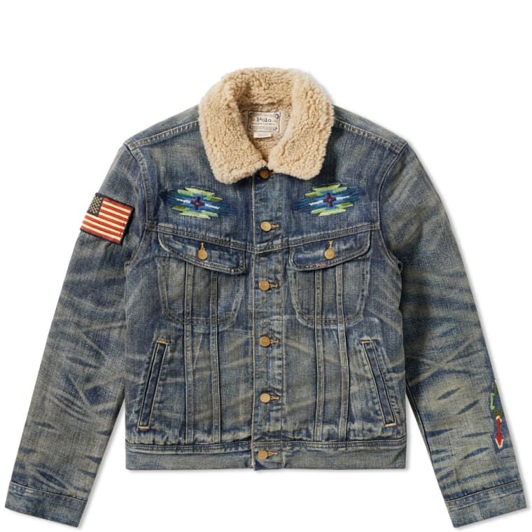 polo ralph lauren embroidered denim jacket