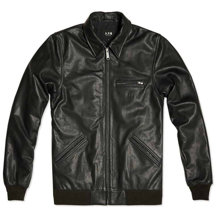 A P C X Carhartt Detroit Leather Jacket Black End A P C X Carhartt Detroit Leather Jacket Black 1