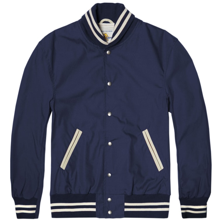 Golden Bear Sportswear Poplin Sian Varsity Jacket Navy End Golden Bear Sportswear Poplin Sian Varsity Jacket Navy 1
