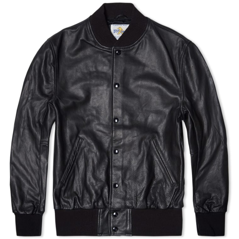 Golden Bear Sportswear Leather Corbett Varsity Jacket Black End Golden Bear Sportswear Leather Corbett Varsity Jacket Black 1
