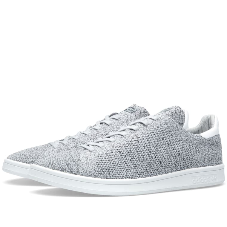 Adidas Stan Smith Primeknit (Solid Grey & White) | END. Adidas Stan Smith Primeknit Solid Grey & White 1