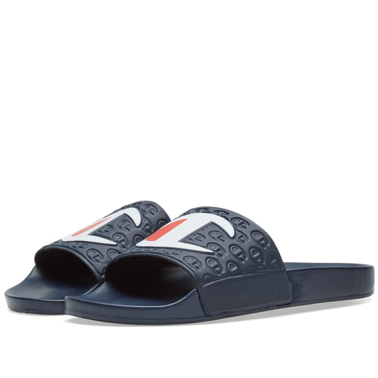 Champion Logo Slide (Navy & White) | END.