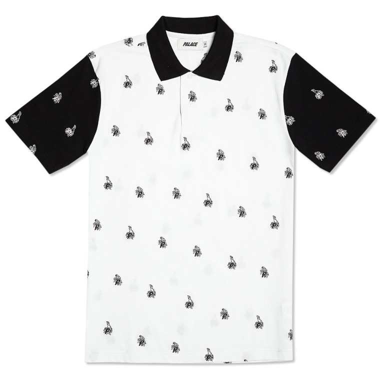 Palace X Reebok Parrot Polo White Black End palace x reebok parrot polo white black end