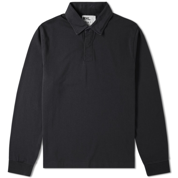 Mhl By Margaret Howell Long Sleeve Rugby Shirt Midnight End Mhl By Margaret Howell Long Sleeve Rugby Shirt Midnight 1