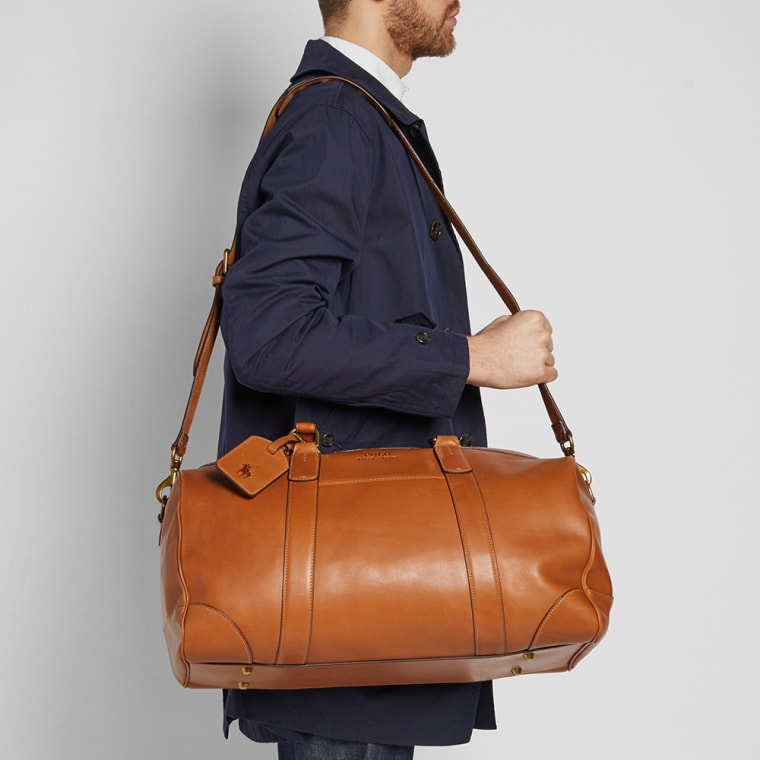 Polo Ralph Lauren Leather Duffle Bag (Cognac) END.