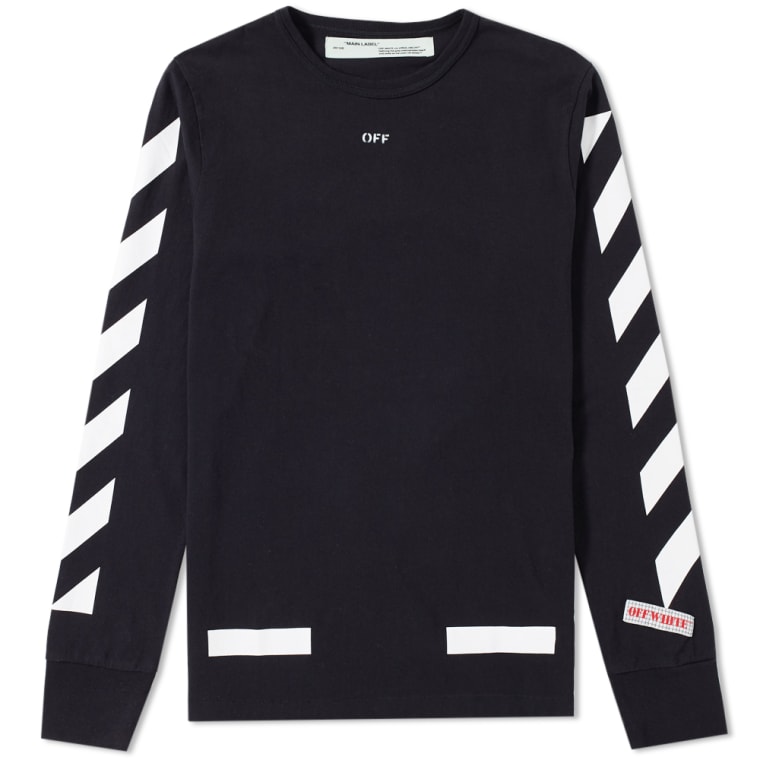 Off white t shirt long string clearance