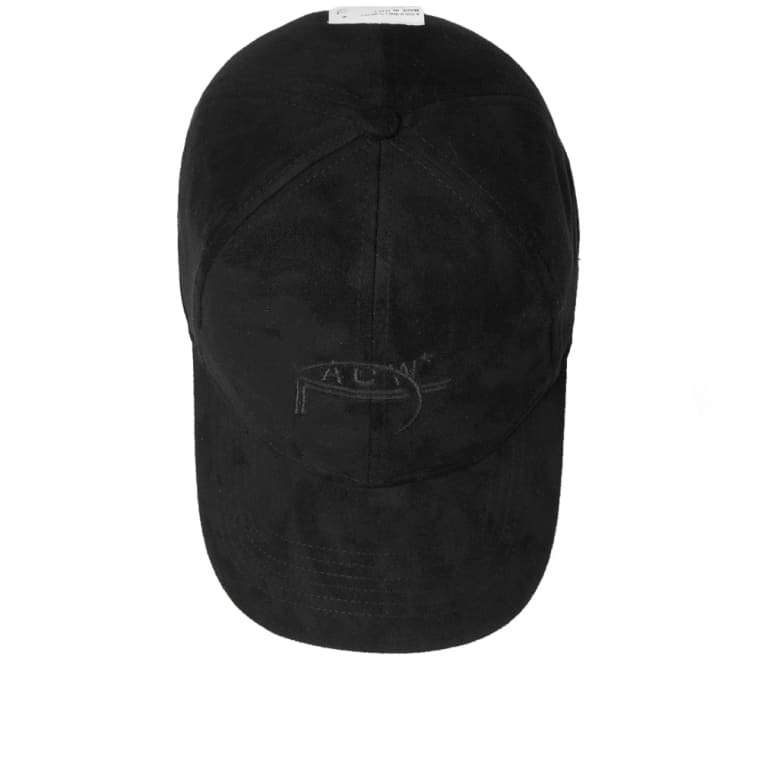 A-COLD-WALL* Embroidered Logo Suede Cap (Black) | END.