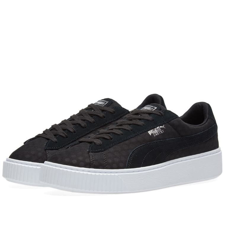 puma basket platform black puma basket platform black