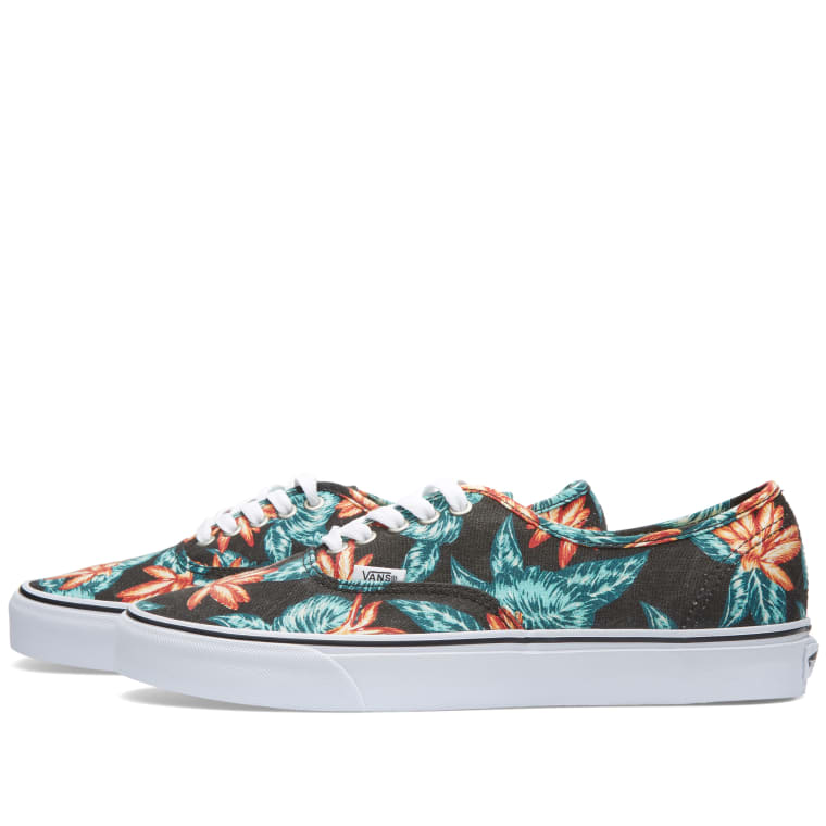 Vans Authentic Vintage Aloha Black True White End vans authentic vintage aloha black true white end
