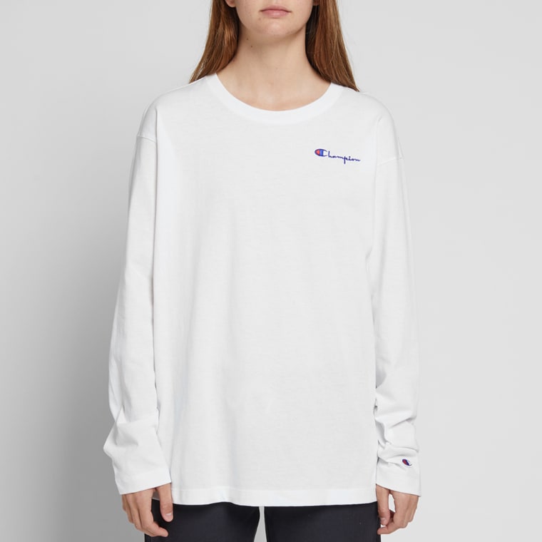 champion reverse weave long sleeve crew