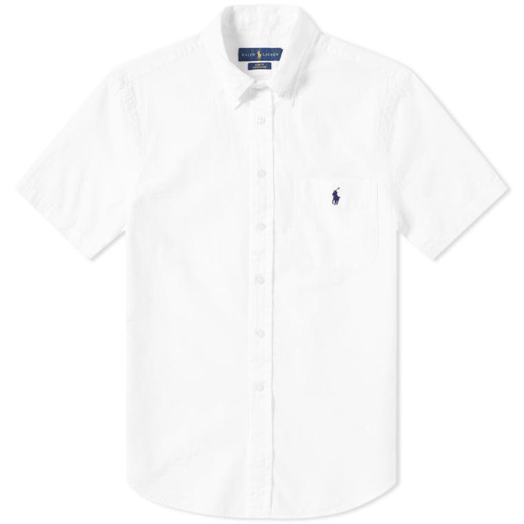 Polo Ralph Lauren Short Sleeve Seersucker Shirt White 1
