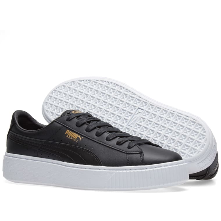 puma basket platform core black puma basket platform core black