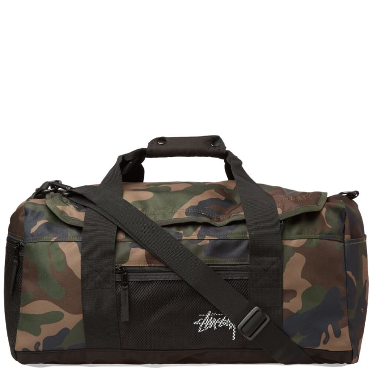Stussy Stock Duffle Bag Woodland Camo End Stussy Stock Duffle Bag Woodland Camo 1