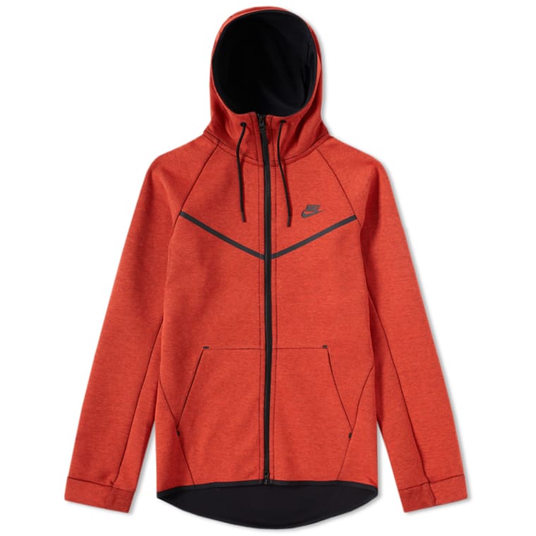 nike tech fleece hoodie orange