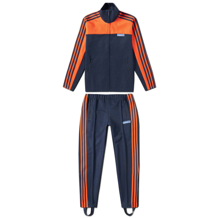 orange adidas sweatsuit