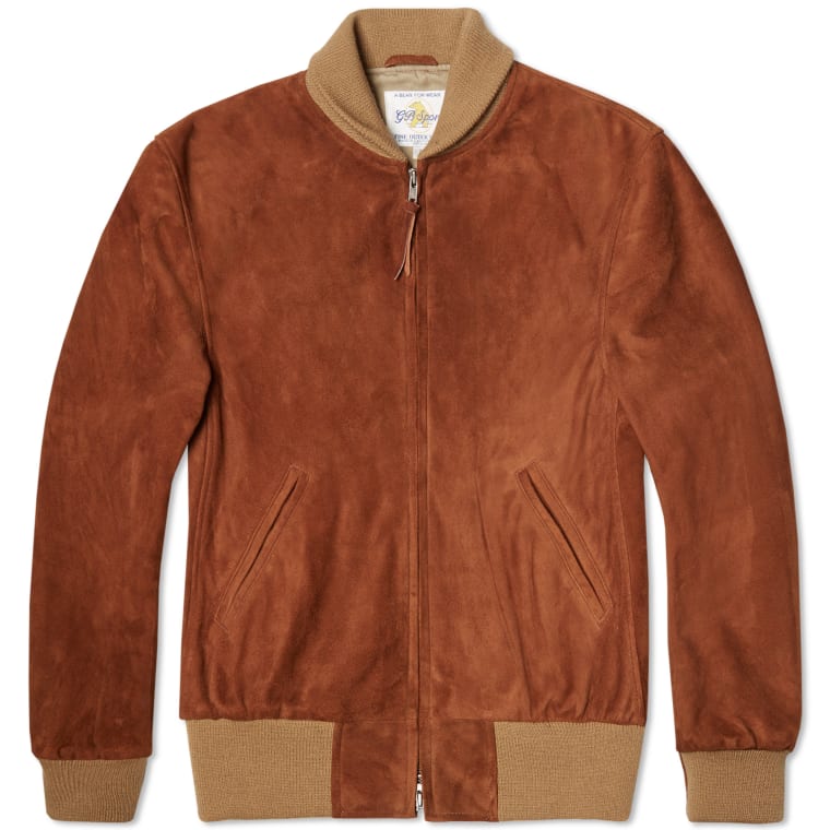 Golden Bear Sportswear Suede Varsity Jacket Rust Caramel End Golden Bear Sportswear Suede Varsity Jacket Rust Caramel 1