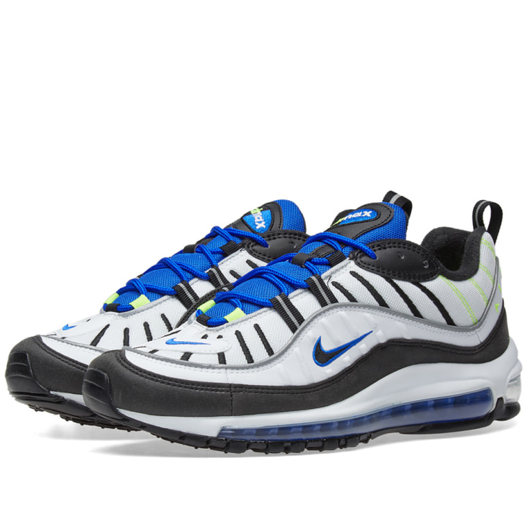 nike air max 98 white black racer blue volt nz nike air max 98 white black racer blue volt nz