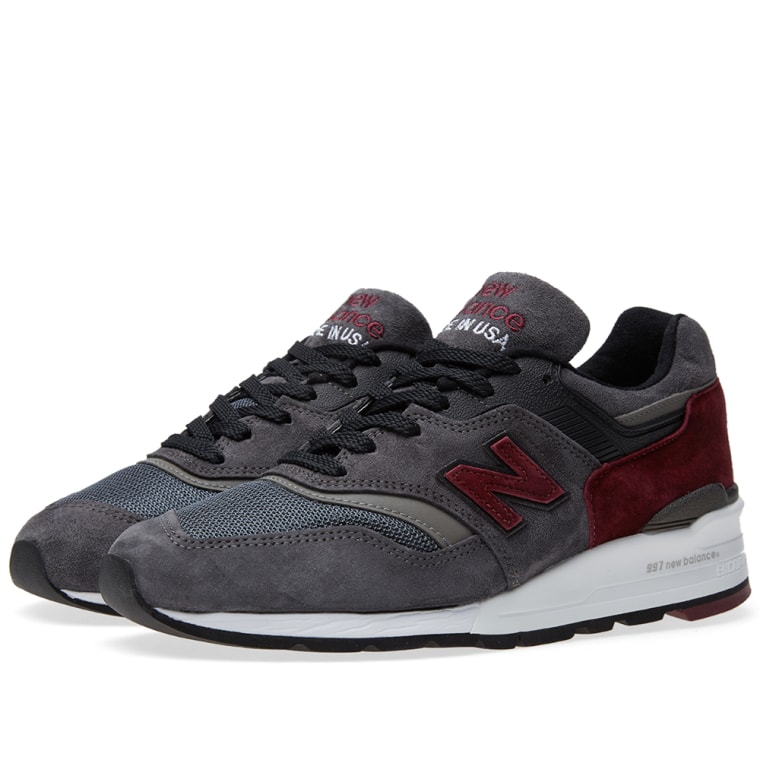 new balance 997 charcoal burgundy new balance 997 charcoal burgundy