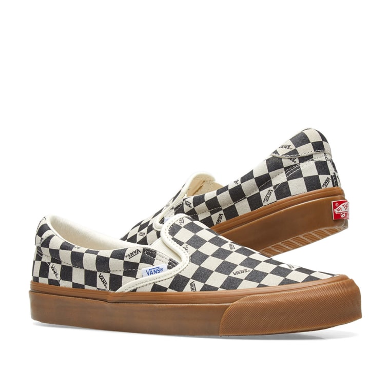 vans checkerboard slip on light vans checkerboard slip on light