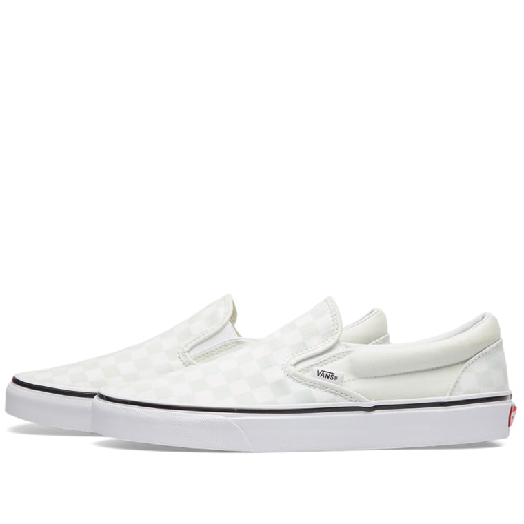 vans classic slip on checkerboard blue flower & true white shoes vans classic slip on checkerboard blue flower & true white shoes