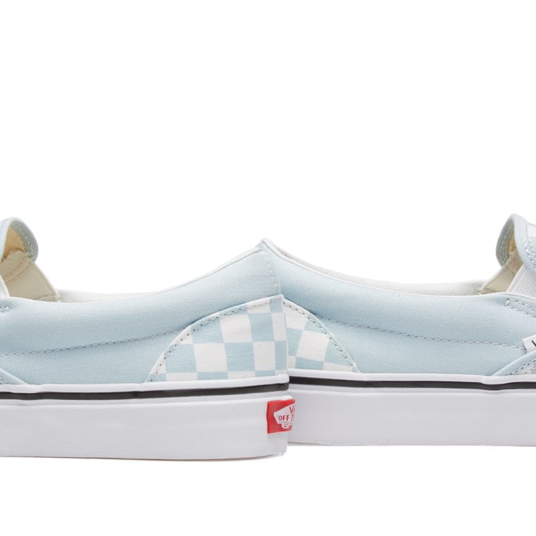 vans classic slip on checkerboard baby blue true white vans classic slip on checkerboard baby blue true white